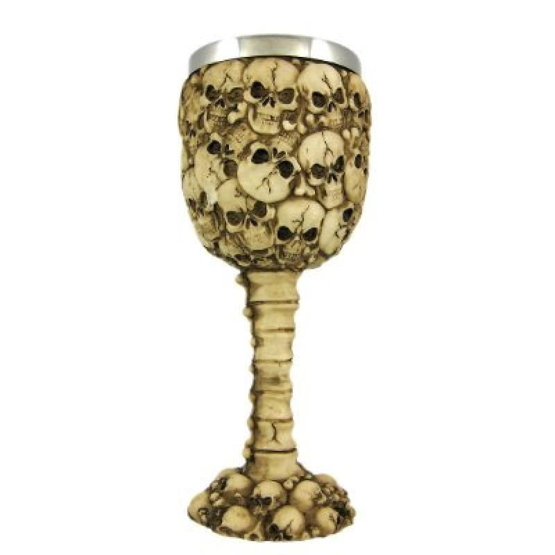 NEW HAND SKULL BONES OSSUARY CHALICE WINE GOBLET BEVRAGE CUP UNIQUE QUALITY ITEM 