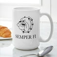 thumbnail image 6 of CafePress - SEMPER FI - 15 oz Ceramic Large White Novelty Mug, 6 of 6
