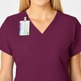 thumbnail image 6 of Wink W123 Women's Flex Back Stylized V-Neck Scrub Top, Wine, 5X Womens Plus, 6 of 6