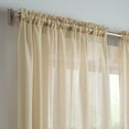 thumbnail image 3 of Eclipse Livia Sheer Rod Pocket 59 x 84 Curtain Panel in Linen, 3 of 7