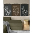 thumbnail image 3 of SHENIFY Vintage Flower Wall Art 16x24in3pcs Black Framed Retro Floral Wall Hanging Decor Rustic Farmhouse Colorful Botanical Prints Artwork for Office Dining Room Kitchen, 3 of 5