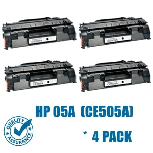 Printer Pro™ Lot de 4 HP 05A (CE505A)/HP05A/05A/505a Cartouche de Toner Noir - HP Imprimante LaserJet P2055/P2055d/P2055dn/P2055x