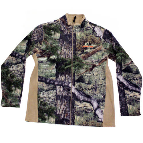 Mossy Oak Men's Fleece Camo Full Zip Jacket, MO Mountain Country