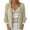 Khaki, variant on Lenago Cardigan Sweaters for Women Solid 3/4 Sleeve Flared Cuffs Lace Linen Cardigan Lightweight Open Front Casual Autumn Outwear Loose Cardigan Tops