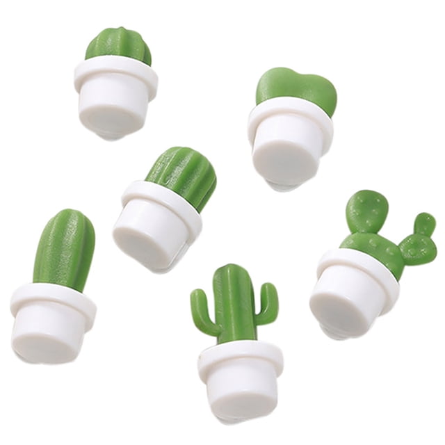 Coofit 6PCS Fridge Magnets Lovely Cartoon Cactus Refrigerator Magnets Home Decorations
