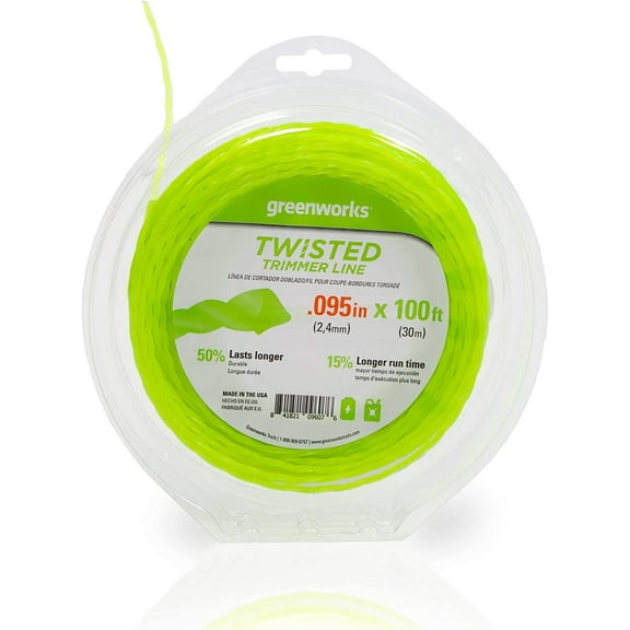 Greenworks 0.095" 100-Foot Twisted String Trimmer Line