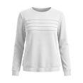 thumbnail image 4 of LIaqionyy Women Tops Long Sleeve Blouses Casual Crew Neck Pleated Tunic Shirts Loose Fashion Business Clothes, 4 of 5