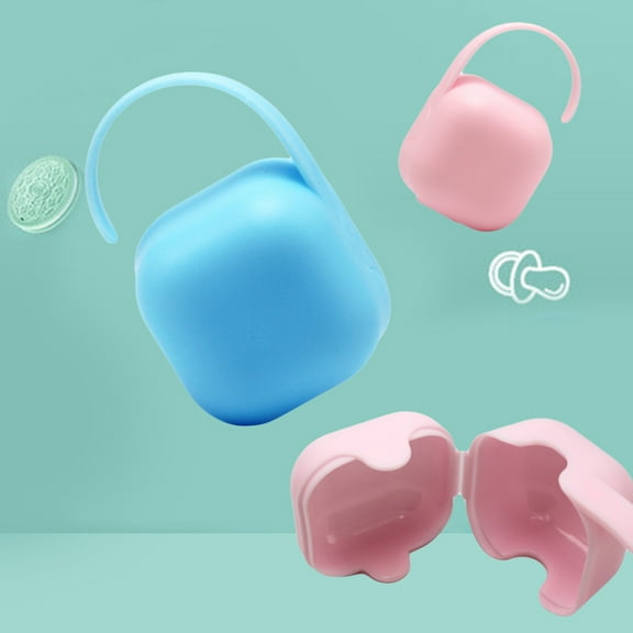 Ludlz BPA-Free Nipple Shield Case & Pacifier Case, Cover, Pacifier Clips Container Portable Baby Infant Pacifier Nipple Teat Cradle Case Holder Travel Storage Box