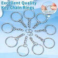 thumbnail image 2 of 50pcs Keychains With Chain And 50 Pcs Jump Rings, Keychain Rings Kit Findings Bulk For Keychain Making Supplie Diy Crafts, 2 of 5