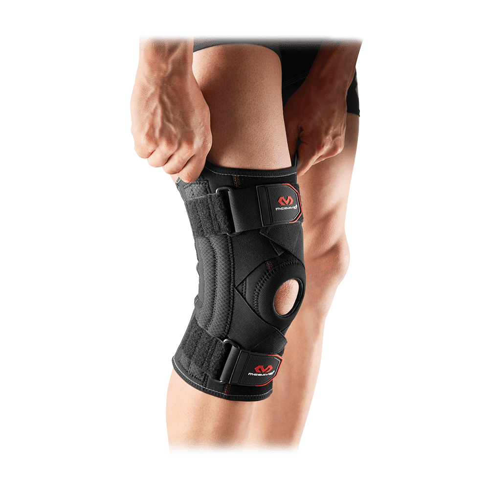 McDavid Brand Level 2 Knee Support With Stays And Cross Straps, Black, Adult Size Medium