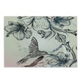 thumbnail image 1 of Hummingbird Cutting Board, Floral Art in Vintage Style Bird Hibiscus Flowers and Feathers, Decorative Tempered Glass Cutting and Serving Board, Small Size, Teal Brown, by Ambesonne, 1 of 1