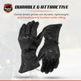 thumbnail image 5 of Daniel Smart Motorcycle Leather Gloves for Men, Full Finger Hard Knuckle Rainproof Winter Motorcycle Gloves with Non-Slip Gelm Palm , and Wrist Strap for Racing, Riding, Hiking, Cycling, Snowmobile, 5 of 6