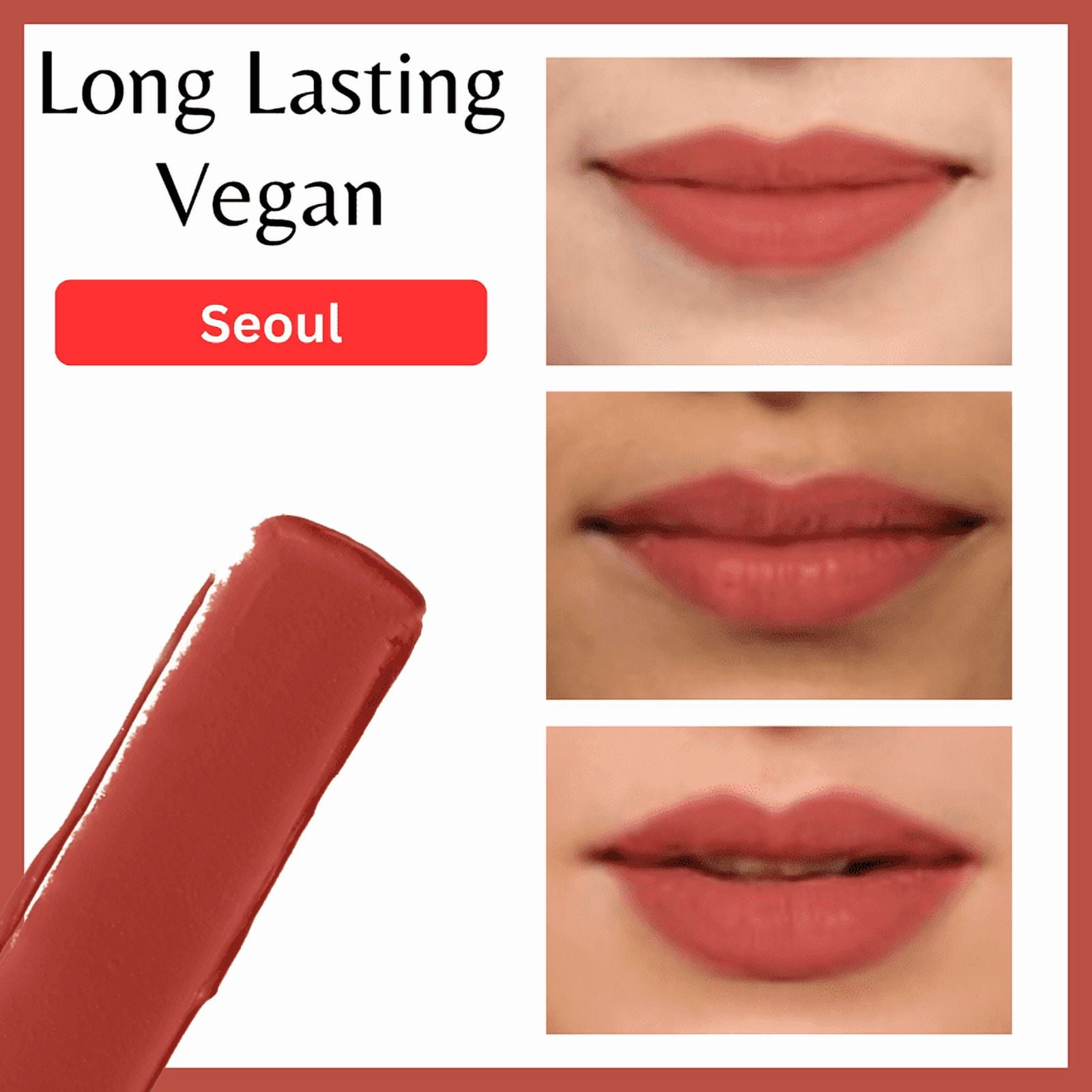 On the carpet - Liquid lipstick by SentiX, matte, High Coverage, Lightweight, Vegan, Paraben-Free, with Vitamin E