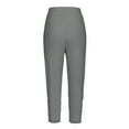 thumbnail image 6 of Juslio Girls Pants Kids Fashion Solid Color Cute Summer Leisure Yoga Leggings Sports Wrinkle Cropped（Gray Capris， 5 Years）, 6 of 6