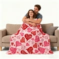 thumbnail image 7 of Valentine's Throw Blanket, Valentines Heart Warm Soft Plush Flannel Fleece Throw Cozy Blanket for Mom Couple Couch Chair Bedroom Picnic Home Decorative, 39 x 51 Inch, 7 of 7