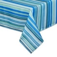 thumbnail image 2 of Blue Ocean Stripe Print Outdoor Tablecloth with Zipper, 60x120, 2 of 3