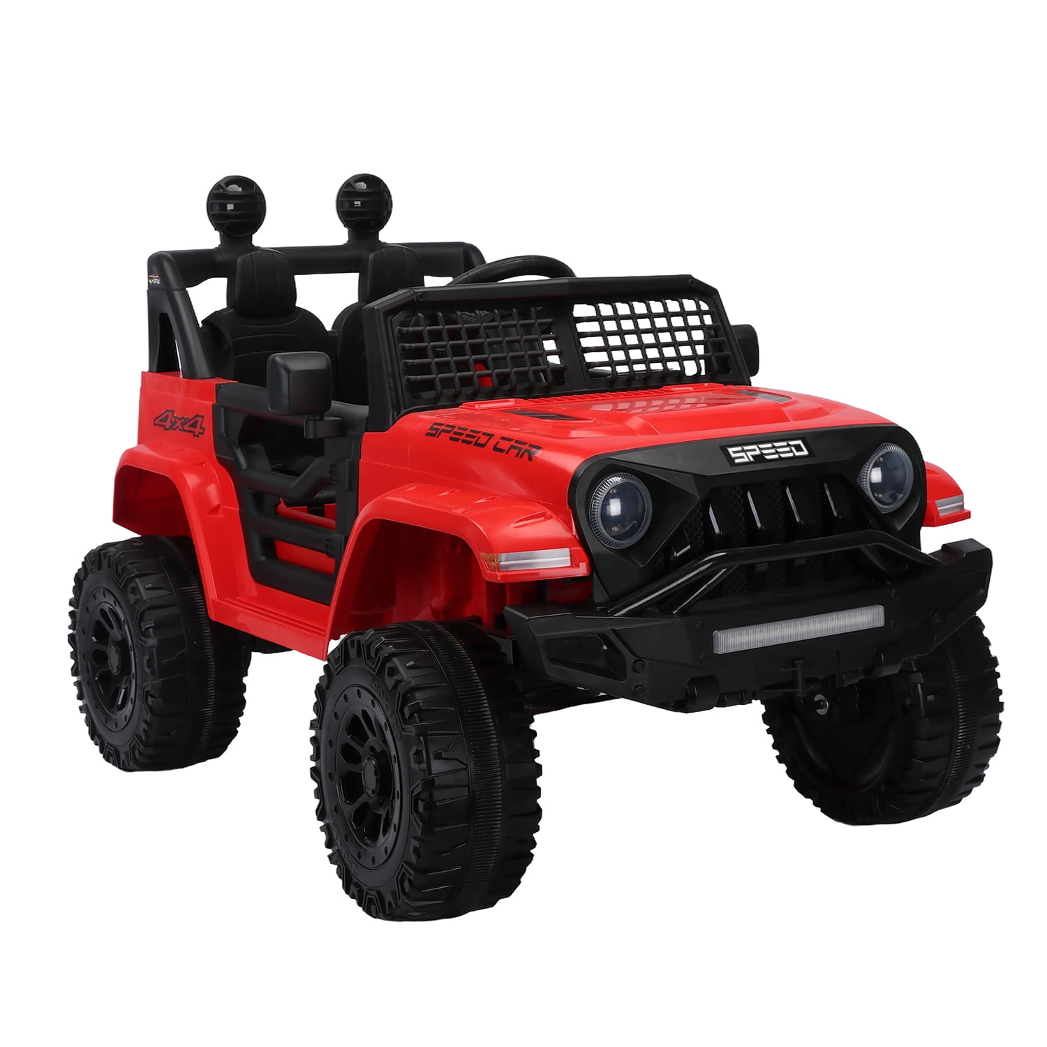 CIPACHO 12V Powered Ride On Truck Car for Kid, Electric Toy Car with 2.4G Parents Remote Control, USB, MP3, Bluetooth, LED Light, Red