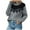 Gray, variant on Fesfesfes Women Sweaters Casual Solid Color High Neck Lace Fashion Long Sleeve Sweater Clothes Sale