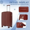 thumbnail image 4 of 20"/24"/28" 3 pcs/set in PP Spinner Wheel Luggage, Carry on Suitcase, Matching Color, Combination Lock (Red), 4 of 13