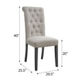 thumbnail image 6 of Newboti Furniture Beige and Grey Tufted Back Side Chairs (Set of 2) 57051, 6 of 6
