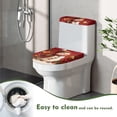 thumbnail image 5 of HELLHERO Snowman Bell Universal Stretch Elastic Bottom Polyester Fabric Bathroom Toilet Cozy Set Bathroom Non-Slip Washable and Reusable U-Shaped Pack of 2, 5 of 8