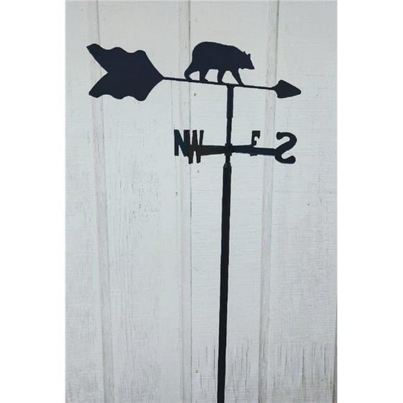 The Lazy Scroll bearin Bear Garden Mount Weathervane
