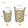 thumbnail image 3 of Balery Strawberry Floral Cesta de ropa redonda con asas, impermeable, independiente, para ropa, juguetes, dormitorio y familia-Small, 3 of 6