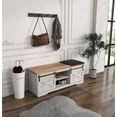 thumbnail image 4 of Tuekys Farmhouse Entryway Bench with Shoe Storage, Shoe Bench with Cushion and Hidden Shoe Storage Compartment, 4 of 6