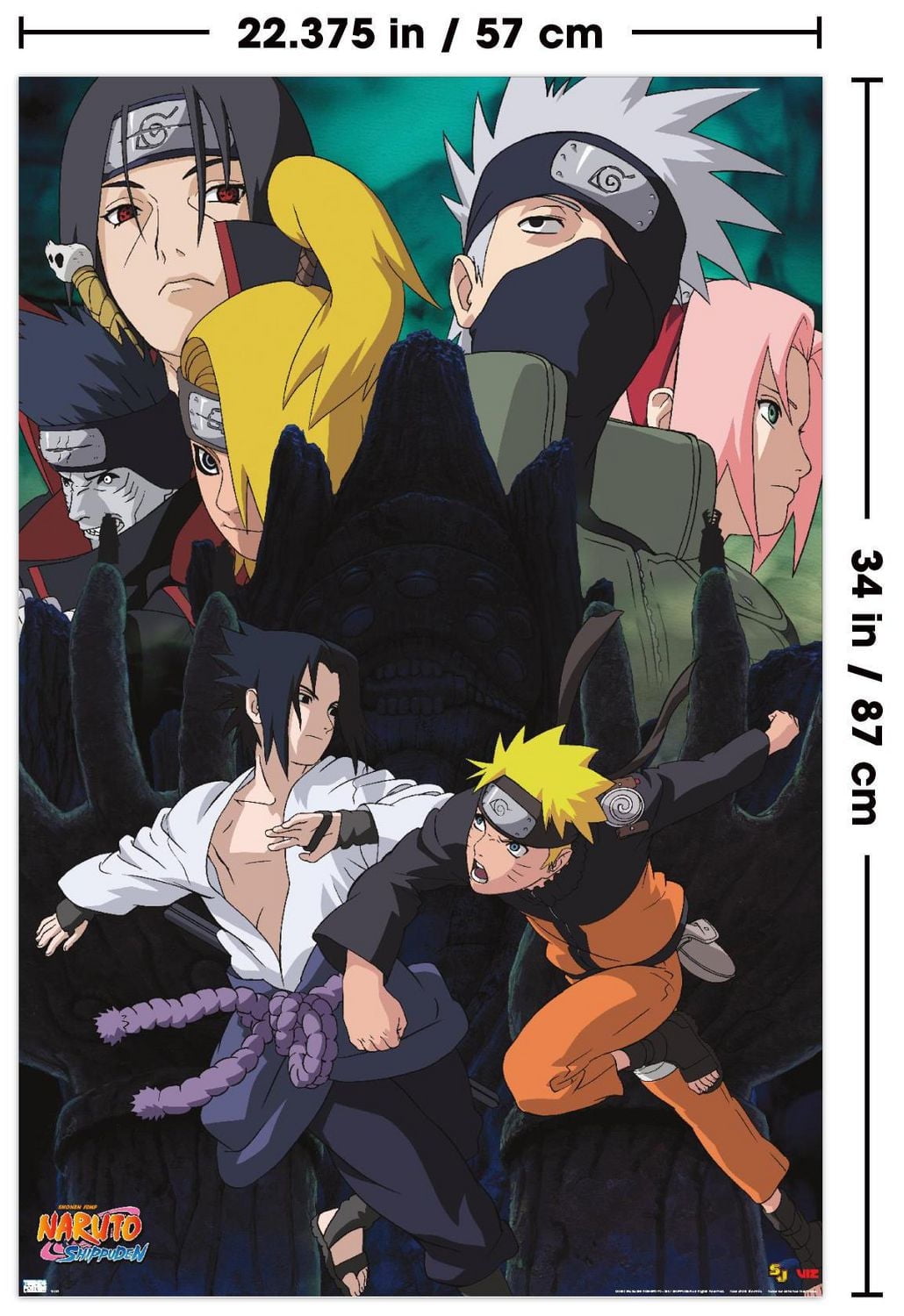 Naruto Shippuden - Action Wall Poster, 22.375" x 34"