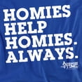 thumbnail image 2 of Adventure Time Homies Help Homies Unisex Adult T Shirt, Royal, 5X-Large, 2 of 6