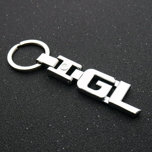 3D GL Class Letter Logo Alloy Car Keychain Ring Decoration Gift Emblem AMG Sport