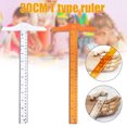 thumbnail image 2 of CAROOTU 30cm/12" Plastic T-Square Metric Ruler cm/inch Double Side Scale T Shaped, 2 of 6