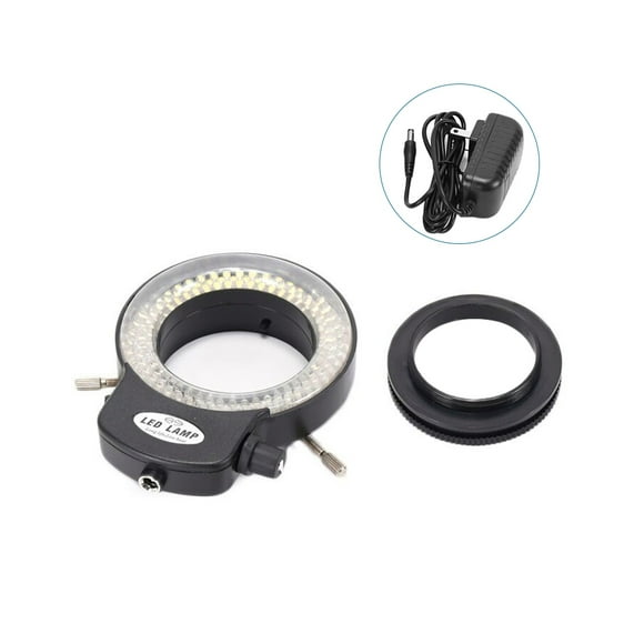 TFixol Variable 144 LED Ring Light for Stereo Microscope and Camera Adjustable Illuminator with Dimmer for Stereoscopic Microscope