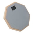 thumbnail image 2 of Almohadilla de tambor de 8 pulgadas de madera para práctica profesional, ajustable, antideslizante, amortiguador (gris), 2 of 14
