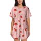 thumbnail image 1 of Fotbe Cute Strawberry C Conjunto de Pijama Estampado para Mujer, 2 Piezas, Ropa de Dormir con Camiseta de Manga Corta y Shorts Suaves-XX-Large, 1 of 6