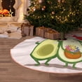 thumbnail image 5 of Fotbe Avocado Lovers Wearing Umbrella Pattern Christmas Tree Skirt, Tree Skirts Plush Christmas Decorations, Christmas Tree Skirts Xmas Decorations Holiday Party Decor-30", 5 of 6