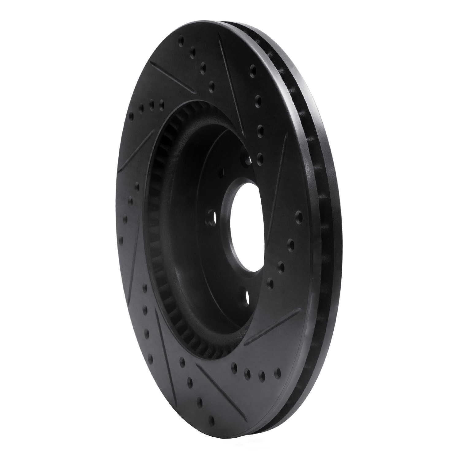 Dynamic Friction Company 633-21015L DFC Brake Rotor - Drilled And Slotted - Black