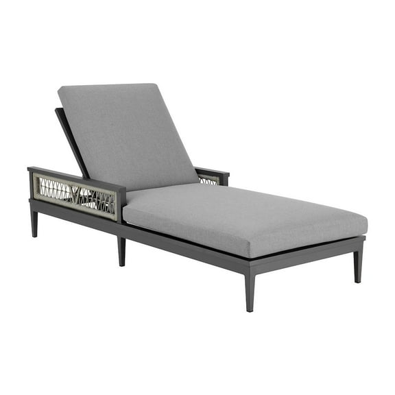 Zella Outdoor Patio Chaise Lounge Chair in Aluminum
