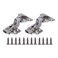 thumbnail image 2 of Cabinet Hinges, 2 Sets 105 Degree Overlay Hinges Silent Spring Design Universal  For Cupboard For Kitchen For Wardrobe, 2 of 8
