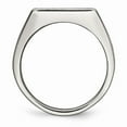 thumbnail image 2 of Stainless Steel Polished Black Enameled CZ Signet Ring Size: 11; for Adults and Teens; for Women and Men, 2 of 6
