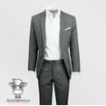 thumbnail image 2 of Boys Slim Suit in Gray Textured Dresswear, 2 of 6