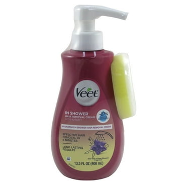Veet In Shower Hair Removal Cream Legs & Body 13.5oz Pump (Pack of 3)