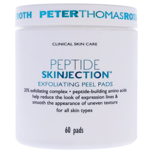 Almohadillas exfoliantes Peptide Skinjection - Todo tipo de piel de Peter Thomas Roth para unisex - 60 almohadillas