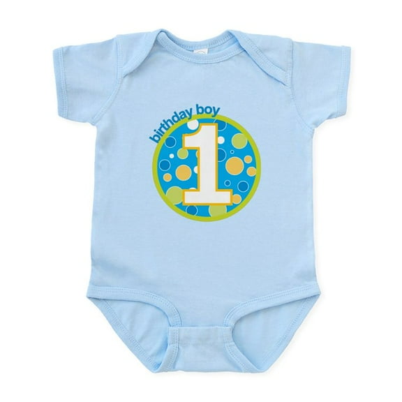 CafePress - First Birthday Boy T Shirts Infant Bodysuit - Baby Light Bodysuit, Size Newborn - 24 Months