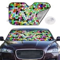 thumbnail image 2 of Daiia Colorful Tie Dye Stained Glass Windshield Sun Shade for Car SUV Truck (Small ), Car Sun Shade Windshield, Car Shades for Front Windows, Sunshade for Car Windshield, 2 of 7