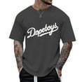 thumbnail image 4 of T-shirt à Manches Courtes pour Homme, Coupe Ample, Col Rond, Imprimé de Lettres, Décontracté et Populaire, 4 of 4