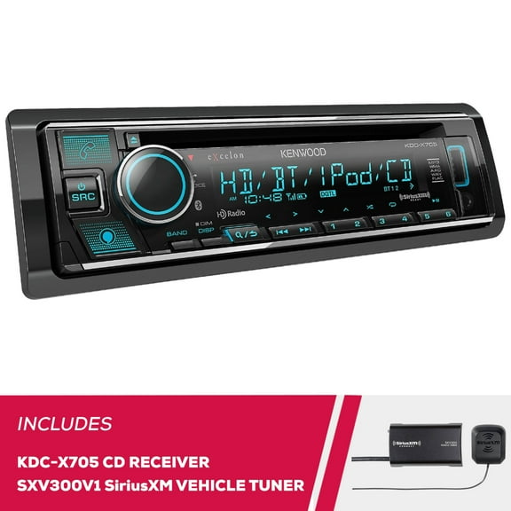 New Kenwood Excelon KDC-X705 Single DIN CD w/ Bluetooth & SiriusXM Tuner
