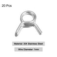 thumbnail image 3 of Double Wire Spring Hose Clamp, 304 Stainless Steel 5.5mm Fuel Line Silicone Tube Spring Clips, 20 Pack, 3 of 6