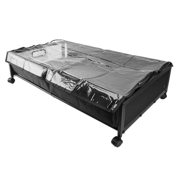 Contenedor De Almacenamiento Debajo De La Cama De 60 Litros Con Ventana Transparente, Organizador De Tela De Oxford De Gran Capacidad Sobre Ruedas Para Zapatos De Ropa Juguetes