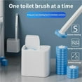 thumbnail image 2 of Snofrid Disposable Toilet Brush, Snofrid Disposable Toilet Cleaner with Wand Refills, One-Touch Snap for Quick Refill Changes (Gray-24*Brush Heads), 2 of 8